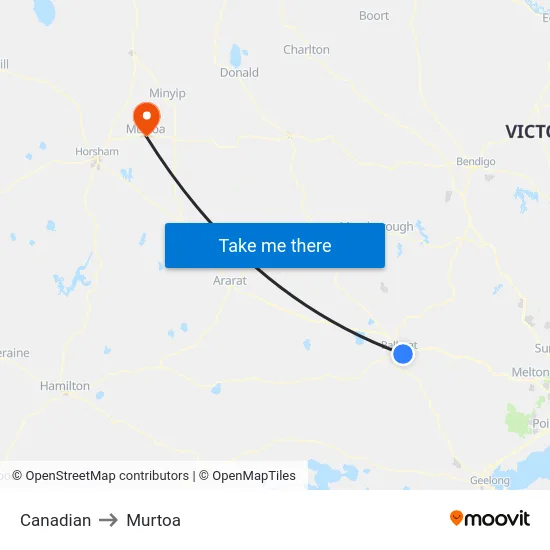 Canadian to Murtoa map