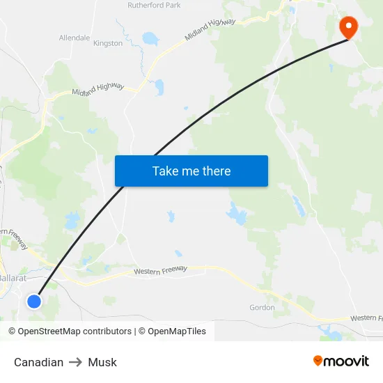 Canadian to Musk map