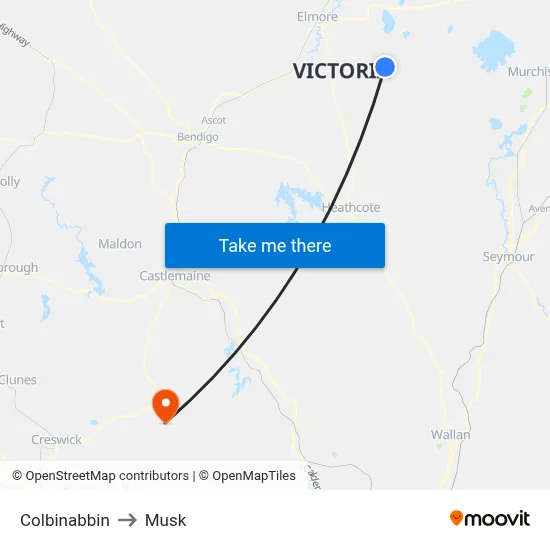 Colbinabbin to Musk map