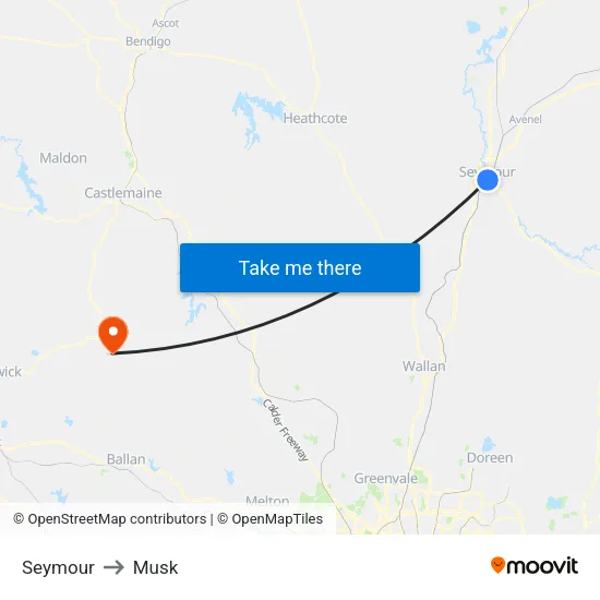 Seymour to Musk map