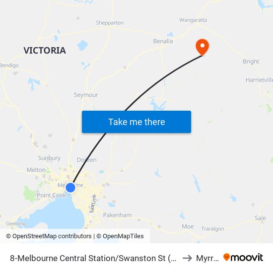 8-Melbourne Central Station/Swanston St (Melbourne City) to Myrrhee map