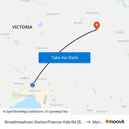 Broadmeadows Station/Pascoe Vale Rd (Broadmeadows) to Myrrhee map