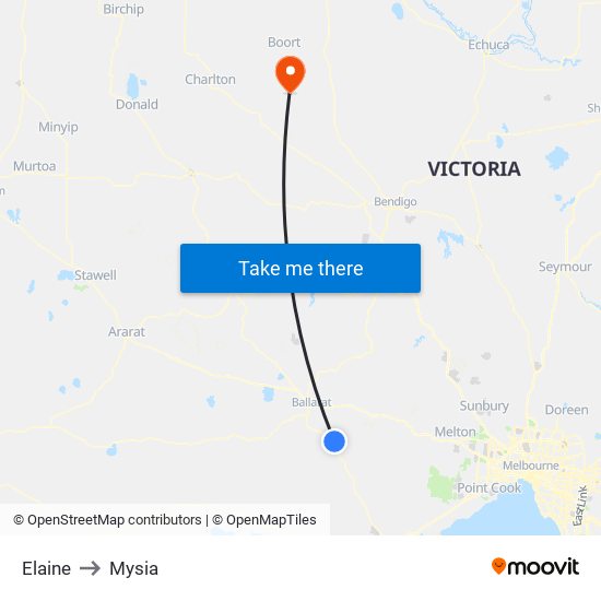 Elaine to Mysia map