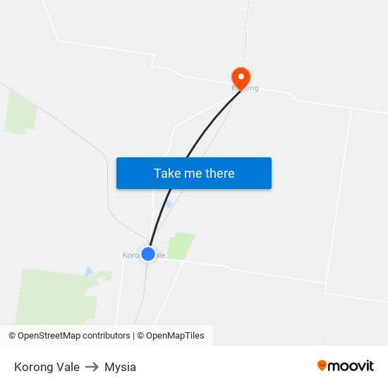 Korong Vale to Mysia map