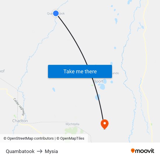 Quambatook to Mysia map