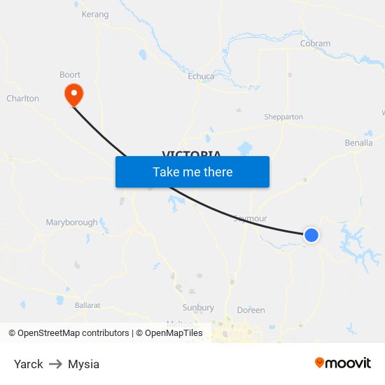 Yarck to Mysia map