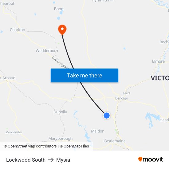 Lockwood South to Mysia map