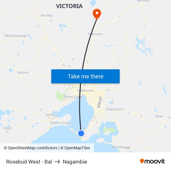 Rosebud West - Bal to Nagambie map