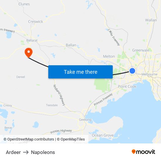 Ardeer to Napoleons map