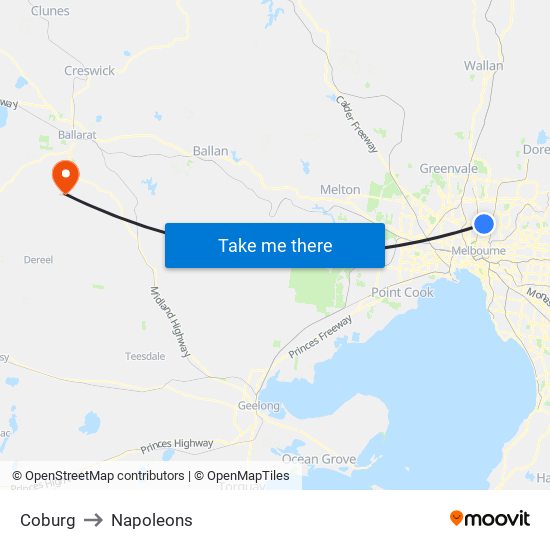 Coburg to Napoleons map