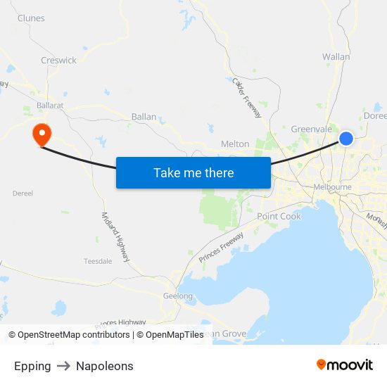 Epping to Napoleons map