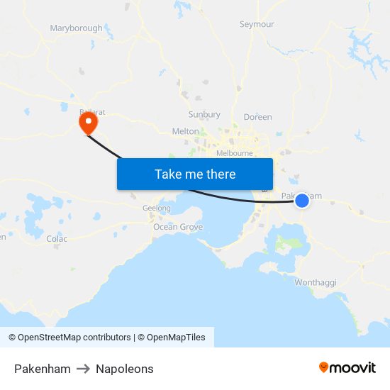 Pakenham to Napoleons map