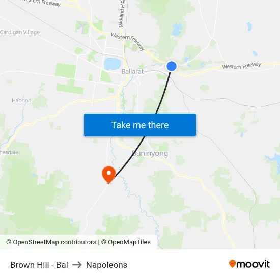 Brown Hill - Bal to Napoleons map