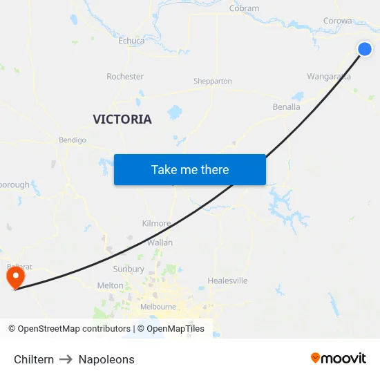 Chiltern to Napoleons map