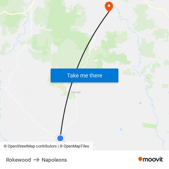 Rokewood to Napoleons map