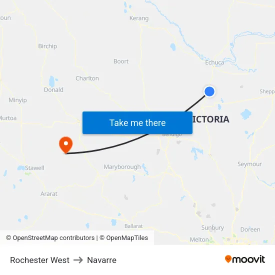 Rochester West to Navarre map