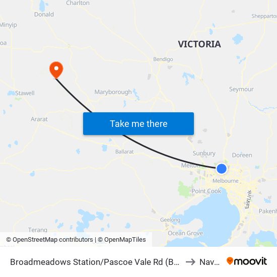 Broadmeadows Station/Pascoe Vale Rd (Broadmeadows) to Navarre map