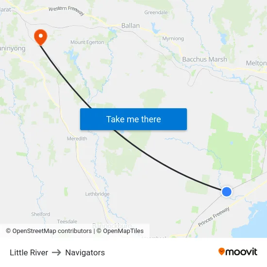 Little River to Navigators map