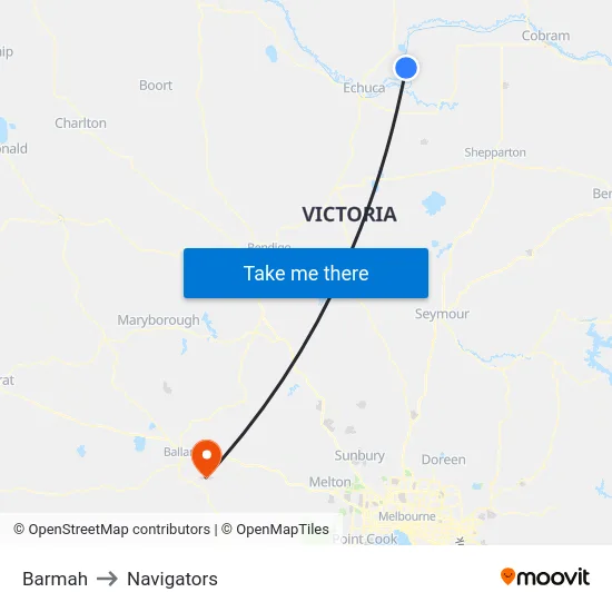 Barmah to Navigators map