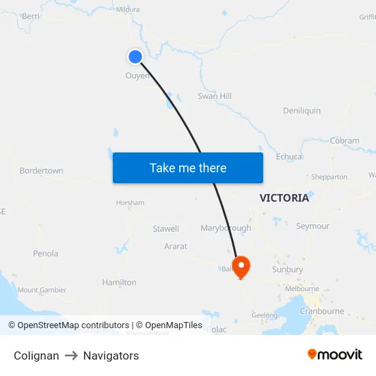 Colignan to Navigators map