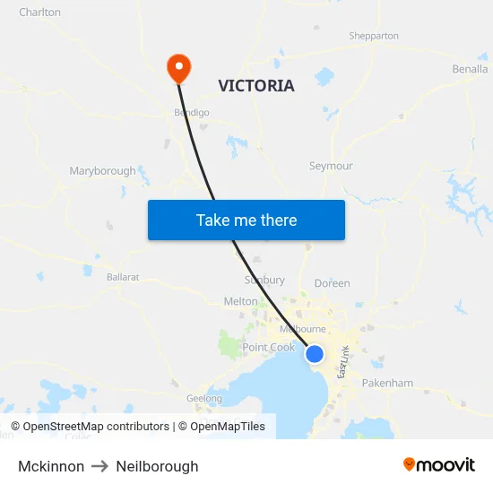Mckinnon to Neilborough map