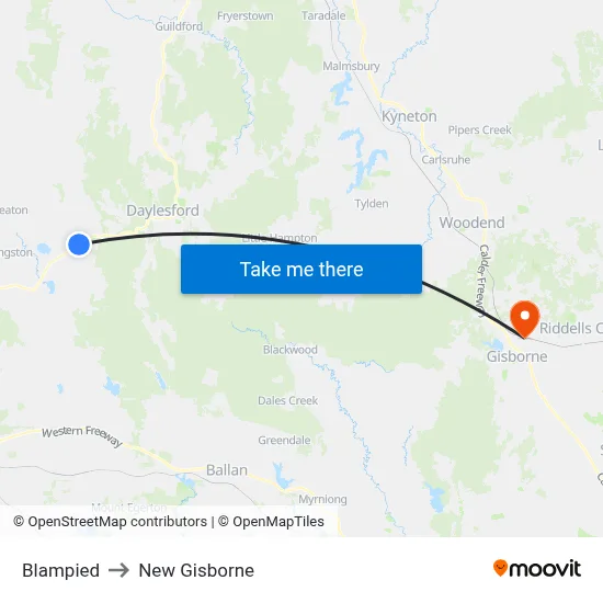 Blampied to New Gisborne map