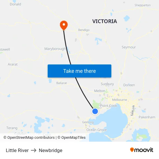 Little River to Newbridge map