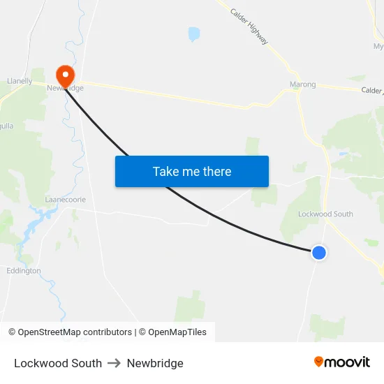 Lockwood South to Newbridge map
