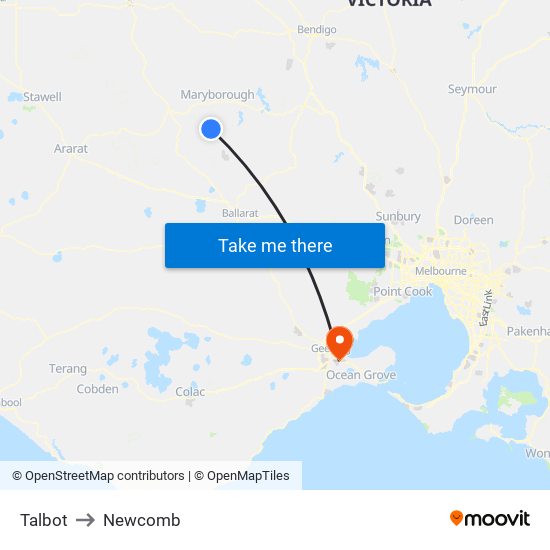 Talbot to Newcomb map