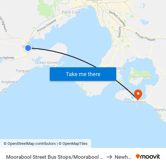 Moorabool Street Bus Stops/Moorabool St (Geelong) to Newhaven map