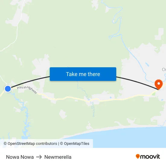 Nowa Nowa to Newmerella map