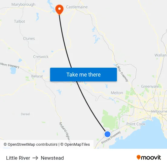 Little River to Newstead map