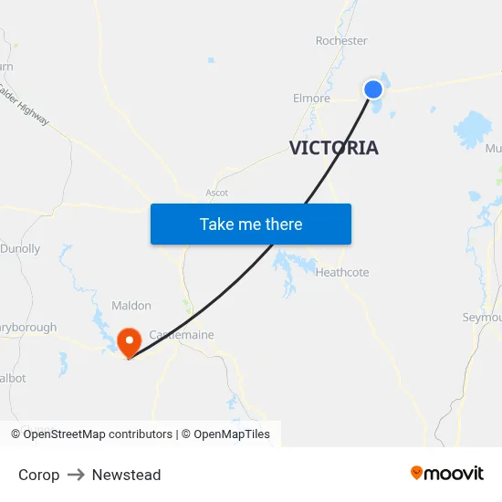 Corop to Newstead map