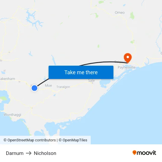 Darnum to Nicholson map