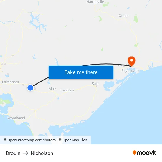 Drouin to Nicholson map