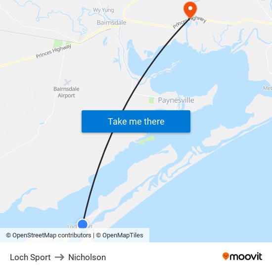 Loch Sport to Nicholson map