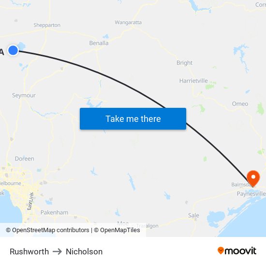 Rushworth to Nicholson map