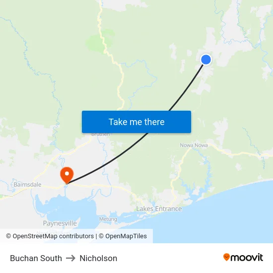Buchan South to Nicholson map