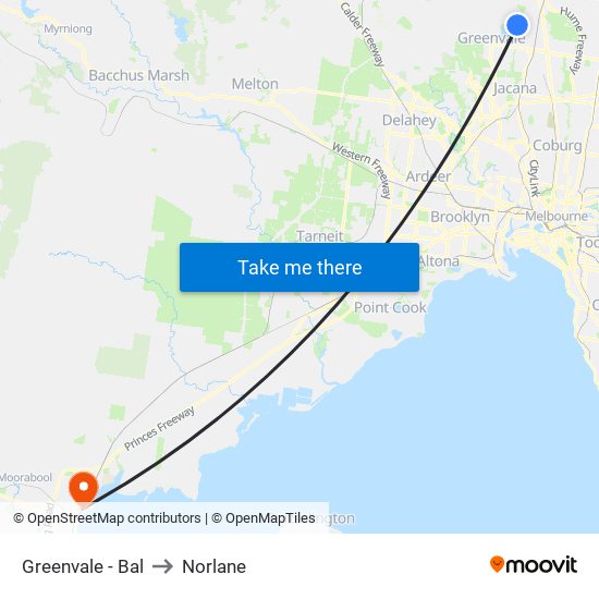 Greenvale - Bal to Norlane map