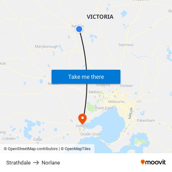 Strathdale to Norlane map