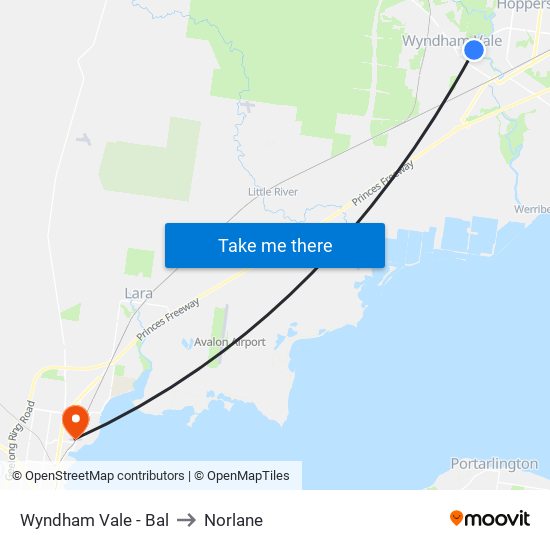 Wyndham Vale - Bal to Norlane map