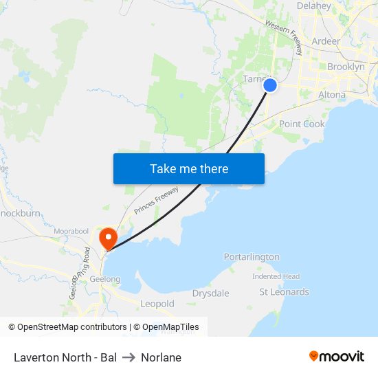 Laverton North - Bal to Norlane map