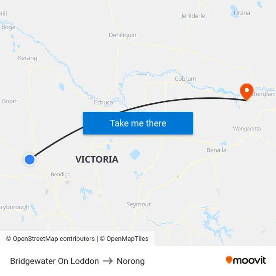 Bridgewater On Loddon to Norong map