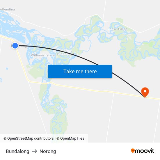 Bundalong to Norong map