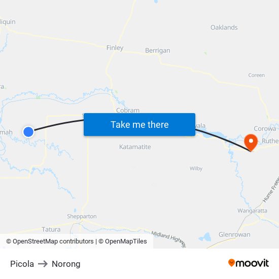 Picola to Norong map