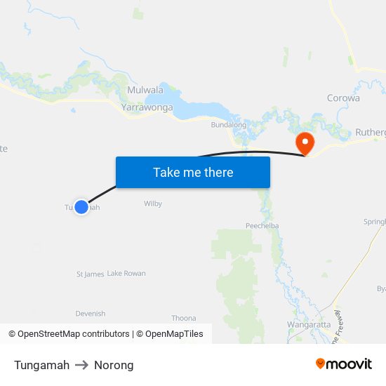 Tungamah to Norong map