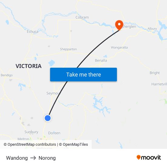 Wandong to Norong map