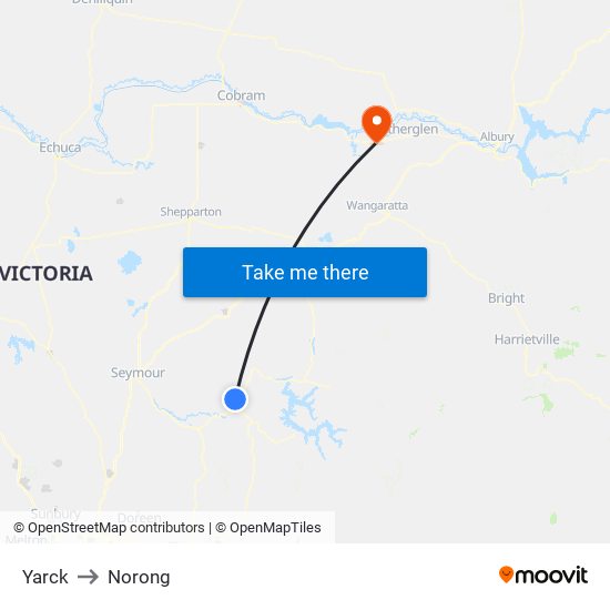 Yarck to Norong map