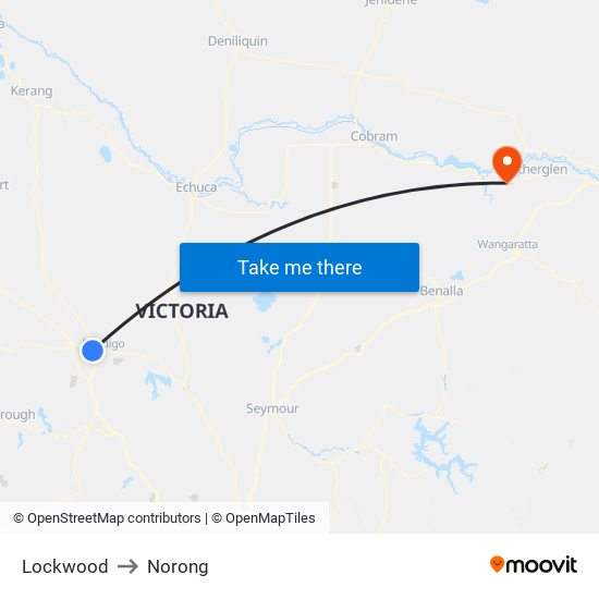 Lockwood to Norong map