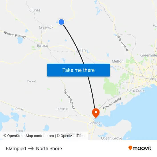 Blampied to North Shore map